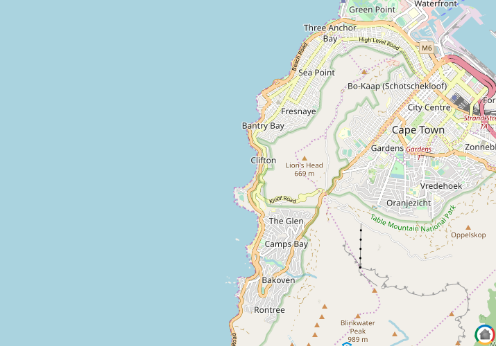 Map location of Clifton